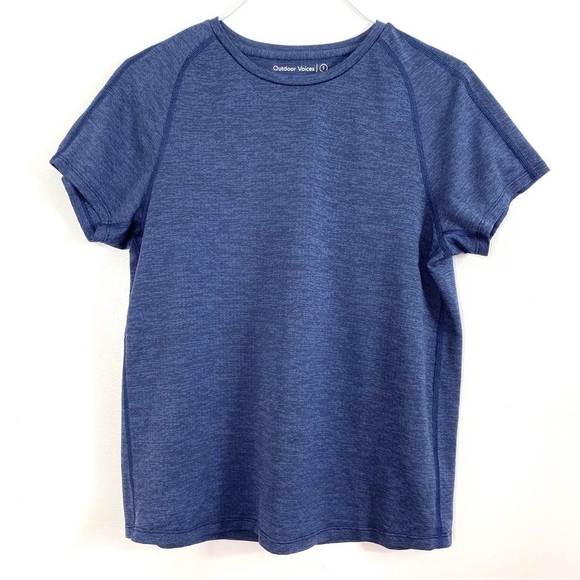 OUTDOOR Voices All Day Short Sleeve Crew Neck Workout T-Shirt in Blue Size S - Picture 2 of 8